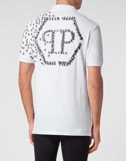 Philipp Plein Poloshirt Skull&Bones Wit - 3XL