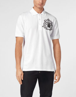 Philipp Plein Poloshirt Skull&Bones Wit - 4XL