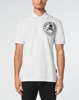 Philipp Plein Poloshirt Skull&Bones Wit