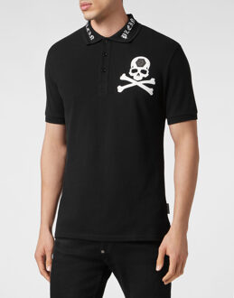 Philipp Plein Poloshirt Skull&Bones Zwart - 4XL