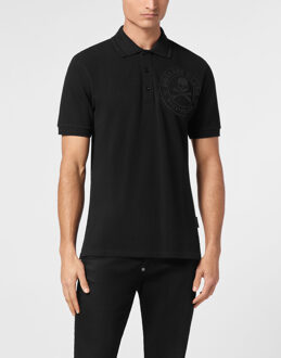 Philipp Plein Poloshirt Skull&Bones Zwart