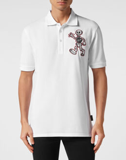Philipp Plein Poloshirt Skull - maat 3XL Wit