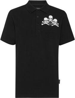 Philipp Plein Poloshirt Skull Zwart