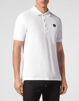 Philipp Plein Poloshirt Snake Wit - XL
