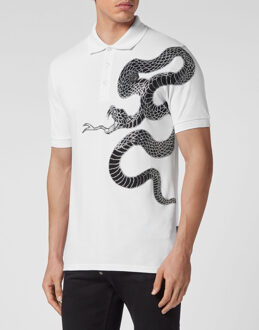 Philipp Plein Poloshirt Snake Wit
