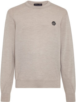 Philipp Plein Pullover Ronde Hals Beige