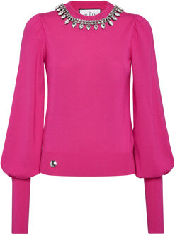 Philipp Plein Pullover Ronde Hals Fuchsia - XS