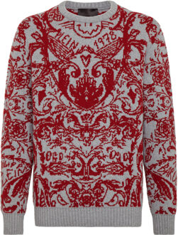 Philipp Plein Pullover Ronde Hals Grijs - L