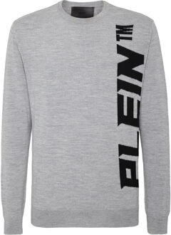 Philipp Plein Pullover Ronde Hals Grijs - XL