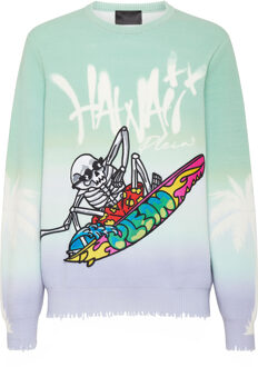 Philipp Plein Pullover Ronde Hals Hawaii Veelkleurig - 2XL