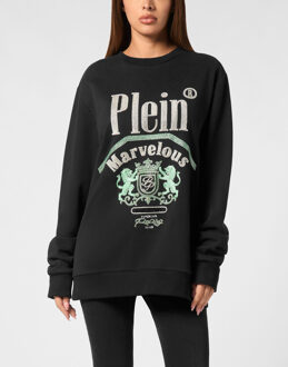 Philipp Plein Pullover Ronde Hals - maat S Zwart