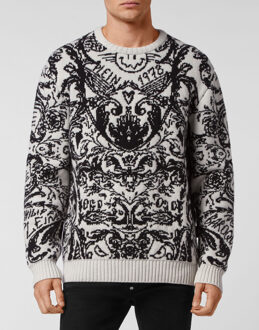 Philipp Plein Pullover Ronde Hals - maat Wit