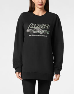 Philipp Plein Pullover Ronde Hals Racing - maat M Zwart