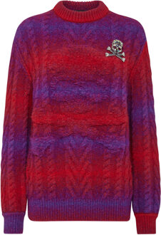 Philipp Plein Pullover Ronde Hals Skull&Bones Rood - L