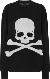 Philipp Plein Pullover Ronde Hals Skull&Bones Zwart - XS
