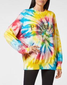 Philipp Plein Pullover Ronde Hals Tie Dye - maat XL Veelkleurig
