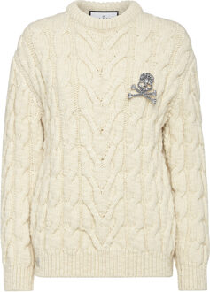 Philipp Plein Pullover Ronde Hals Wit