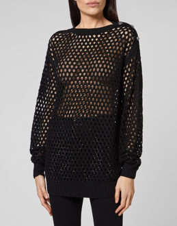 Philipp Plein Pullover Ronde Hals Zwart - M