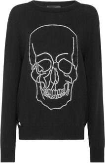 Philipp Plein Pullover Ronde Hals Zwart - M