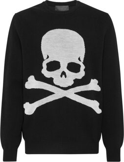 Philipp Plein Pullover Ronde Hals Zwart