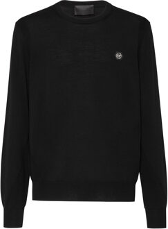 Philipp Plein Pullover Ronde Hals Zwart
