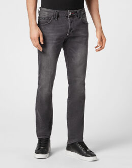 Philipp Plein Rechte Jeans Iconic Plein Grijs