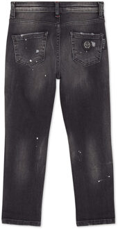 Philipp Plein Regular Fit Premium Jeans Bulldogs Zwart - 14J / 164cm