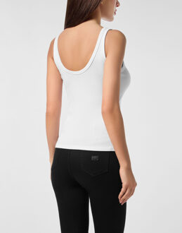 Philipp Plein Ribtanktop Placca Wit - M