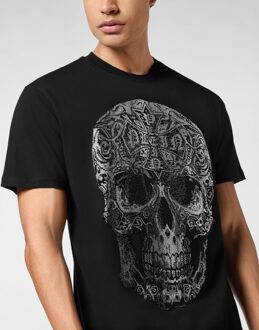 Philipp Plein Round Neck T-Shirt Gothic Skull - maat XL Zwart
