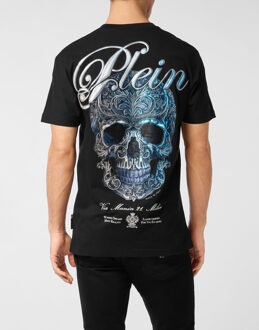 Philipp Plein Round Neck T-Shirt Gradient Skull Zwart