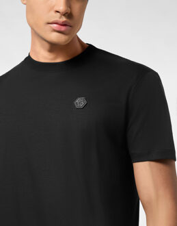 Philipp Plein Round Neck T-Shirt Hexagon - maat XL Zwart