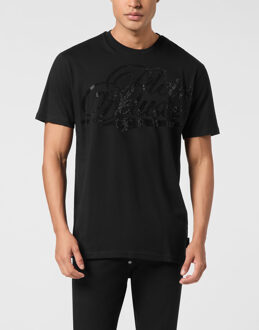 Philipp Plein Round Neck T-Shirt Plein Deluxe Stones - maat 2XL Zwart