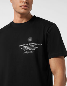 Philipp Plein Round Neck T-Shirt Plein Worldwide Zwart - 3XL