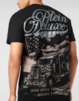 Philipp Plein Round Neck T-Shirt Truck Gothic Plein Zwart - L