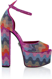 Philipp Plein Sandalen Hoge Hakken Rainbow Waves Veelkleurig