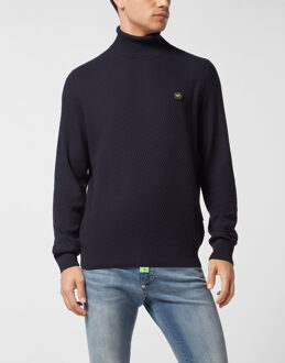 Philipp Plein Schildpadhals Ls Love Donkerblauw