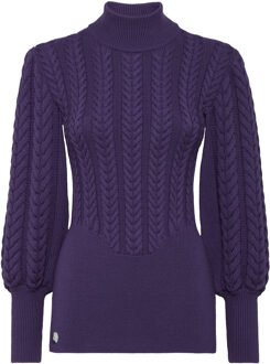 Philipp Plein Schildpadhals Paars - XS