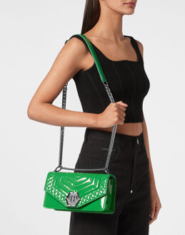 Philipp Plein Schoudertas Hexagon Groen - One Size