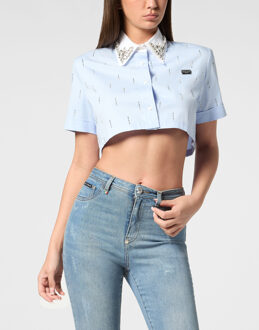 Philipp Plein Shirt - maat XL Lichtblauw