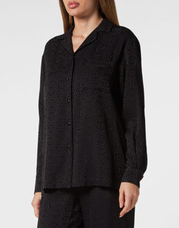 Philipp Plein Shirt Monogram Zwart