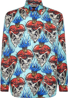 Philipp Plein Shirt Tattoo - maat Turquoise