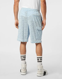 Philipp Plein Short Trousers Monogram Blauw