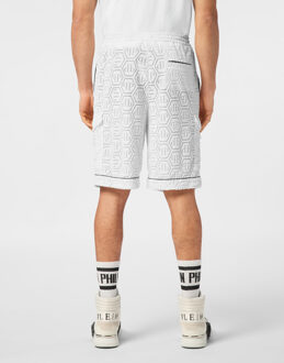 Philipp Plein Short Trousers Monogram Wit