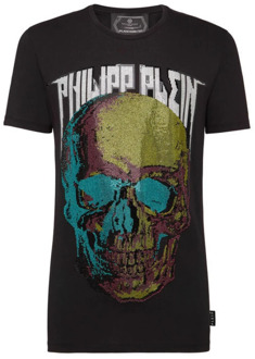 Philipp Plein Skull and Plein T-Shirt Philipp Plein , Black , Heren - 2Xl,Xl,M,S