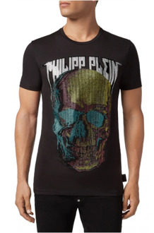 Philipp Plein Skull Rhinestone T-shirt - Mannen Philipp Plein , Black , Heren - 2Xl,Xl,S