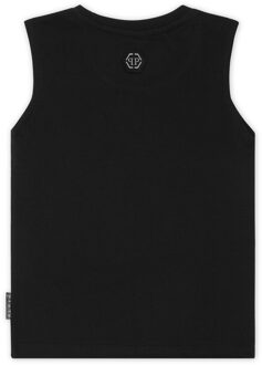 Philipp Plein Sleeveless T-Shirt Sexy Pure Crystal - maat 10J / 140cm Zwart
