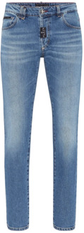 Philipp Plein Slim-fit Jeans Philipp Plein , Blue , Heren - W32,W31,W34,W33,W36