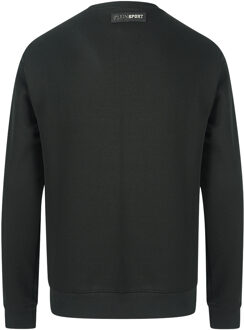 Philipp Plein Sport Gouden Logo Zwarte Trui