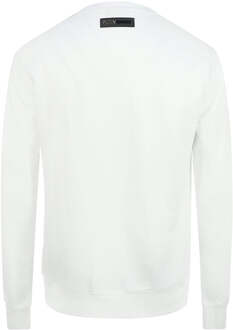 Philipp Plein Sport oranje vet logo witte trui