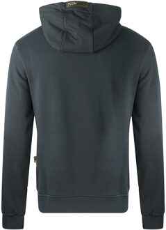 Philipp Plein Sport Zilveren Logo Marineblauwe Hoodie - maat